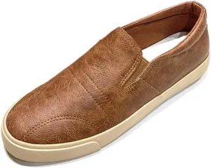 Mens Driving Loafers Slip On Leather Comfortable Shoes for Business Casual Wedding Travel Lightweight Breathable Flexible Sole