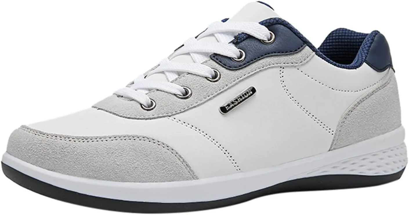 Men's Everyday Athletic Shoes Men Shoes Fashionable Casual Leather Outdoor Lace Up Trendy Sneakers