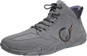 Men's Everyday Athletic Shoes New Winter Men's Padded Leather Korean High Top Short Boots Sport Shoes