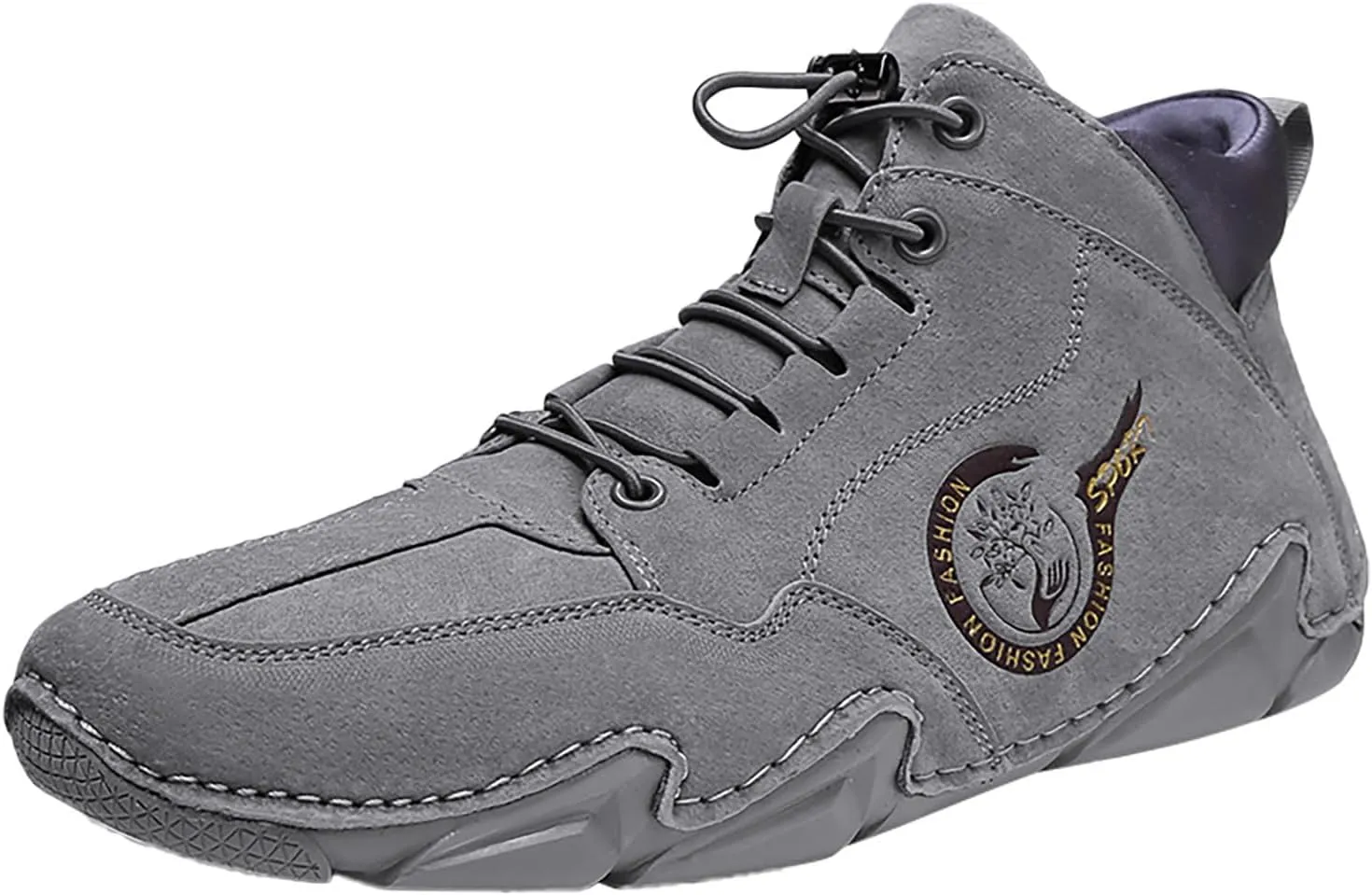 Men's Everyday Athletic Shoes New Winter Men's Padded Leather Korean High Top Short Boots Sport Shoes