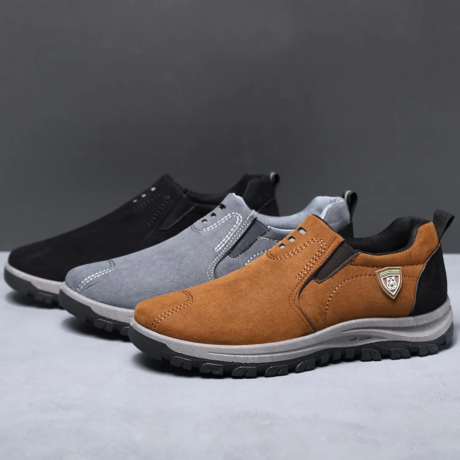 Men’s Everyday Sneakers Men's New Pure Color Suede Fashion Casual Sports Shoes in Spring and