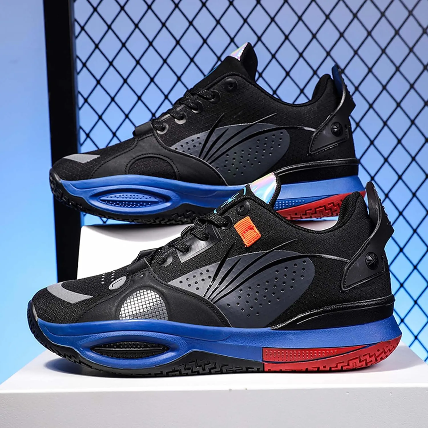 Men's Fashion Basketball Shoes Lightweight Sneakers Non-Slip Training Running Shoes Outdoor Casual Walking Sneakers Breathable Lightweight Tennis Shoes