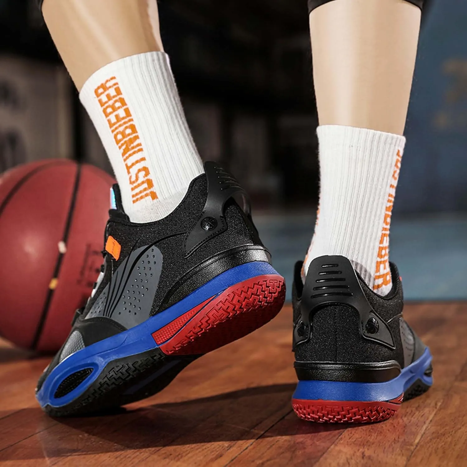 Men's Fashion Basketball Shoes Lightweight Sneakers Non-Slip Training Running Shoes Outdoor Casual Walking Sneakers Breathable Lightweight Tennis Shoes