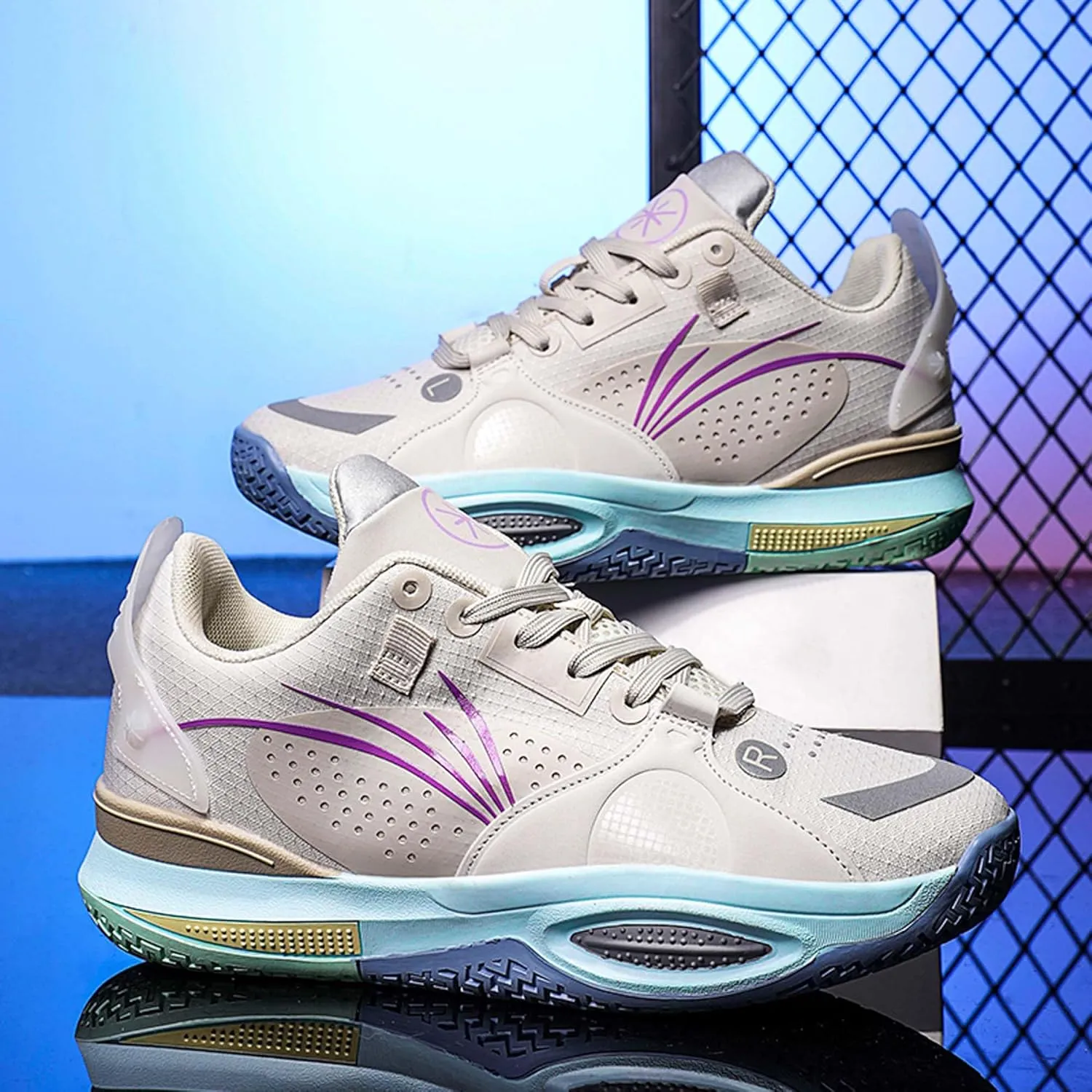 Men's Fashion Basketball Shoes Lightweight Sneakers Non-Slip Training Running Shoes Outdoor Casual Walking Sneakers Breathable Lightweight Tennis Shoes