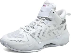 Men's Fashion Basketball Shoes Sneakers Women's High Top Breathable Tennis Running Shoes Comfortable Non-Slip Arch Support Team Training Shoes