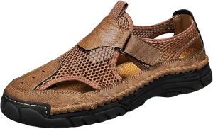 Mens Fashion Hollow Sneakers 2025 Summer Walking Shoes Casual Lightweight Slip on Breathable Closed Toe Athletic Outdoor Comfortable Non Slip Sport Shoe