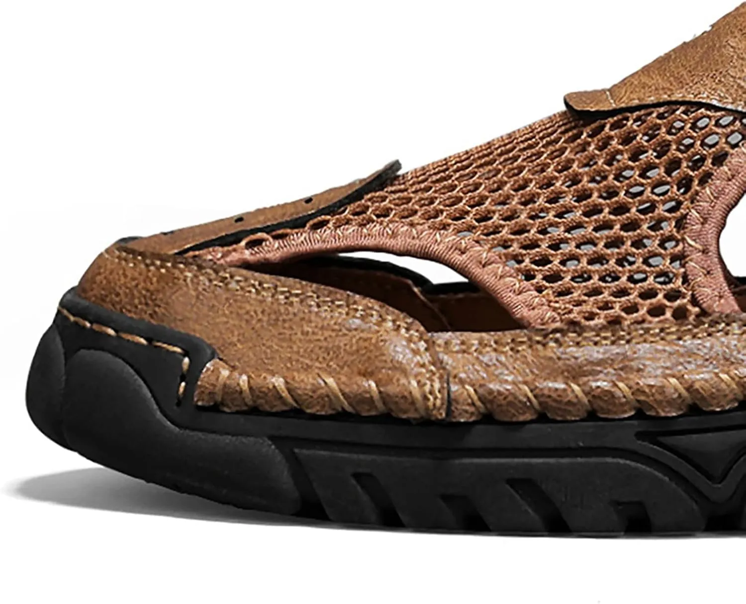 Mens Fashion Hollow Sneakers 2025 Summer Walking Shoes Casual Lightweight Slip on Breathable Closed Toe Athletic Outdoor Comfortable Non Slip Sport Shoe
