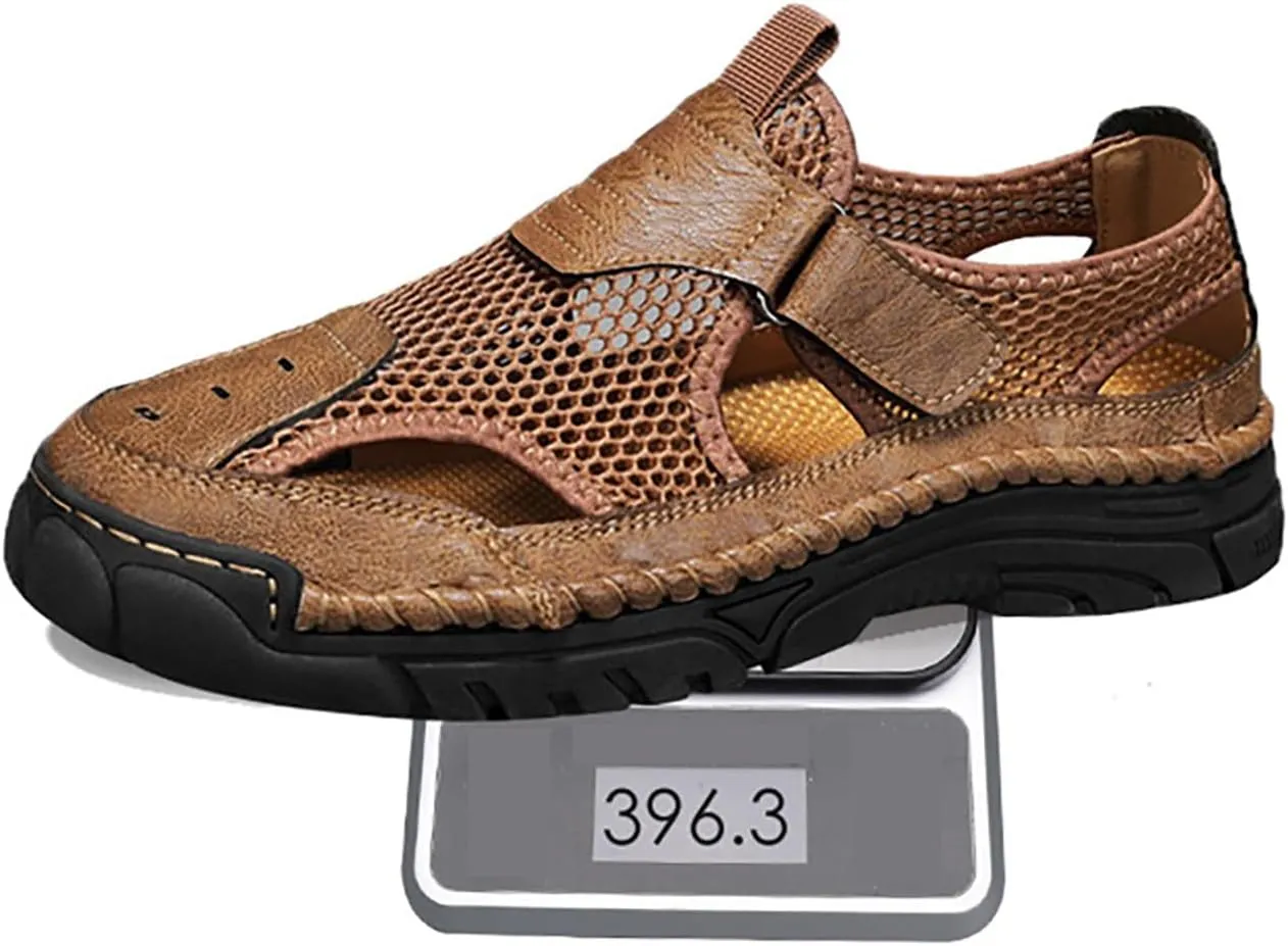 Mens Fashion Hollow Sneakers 2025 Summer Walking Shoes Casual Lightweight Slip on Breathable Closed Toe Athletic Outdoor Comfortable Non Slip Sport Shoe
