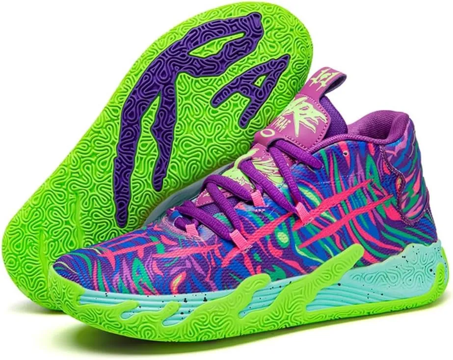 Men's High-Top Basketball Sneakers - Breathable Non-Slip Rubber Sole for Running,Casual Wear & Sports Training Lightweight Cushioning Workout Shoes​