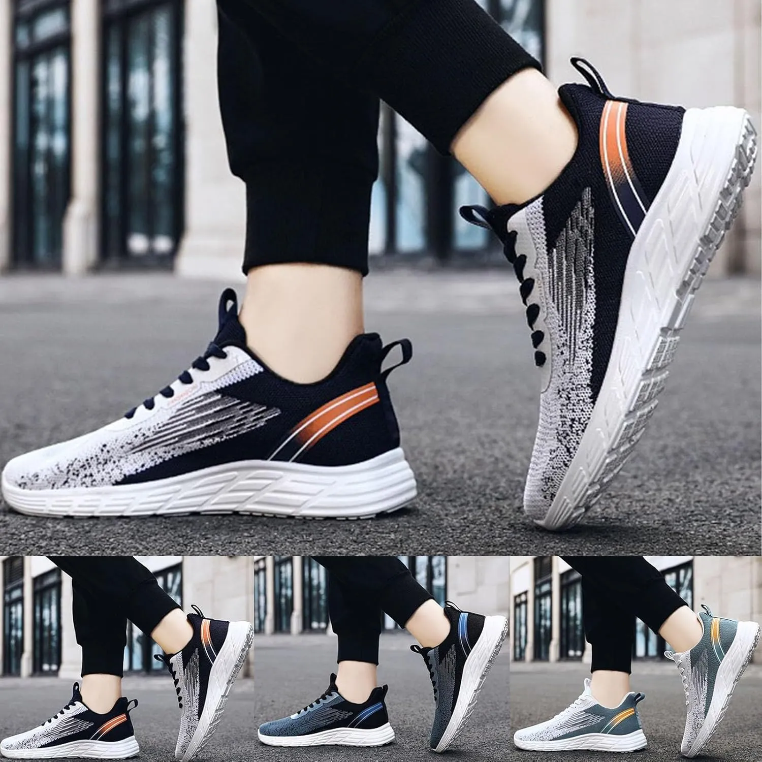Men's Lightweight Non Slip Barefoot Shoes Business Mesh Breathable Walking Shoe Arch Support Plantar Fasciitis