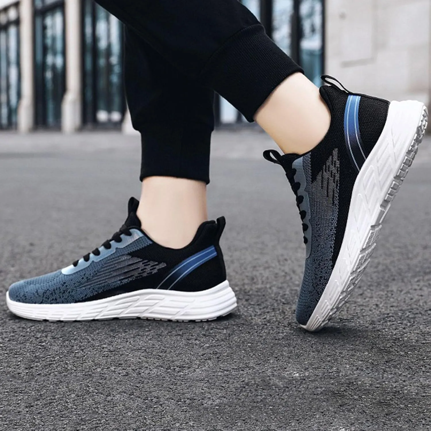 Men's Lightweight Non Slip Barefoot Shoes Business Mesh Breathable Walking Shoe Arch Support Plantar Fasciitis