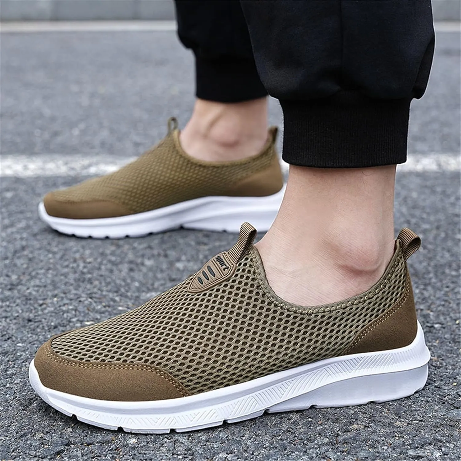 Mens Loafers & Slip-Ons Fashion Summer Men Sports Shoes Breathable Mesh Shallow Mouth Casual Shoes