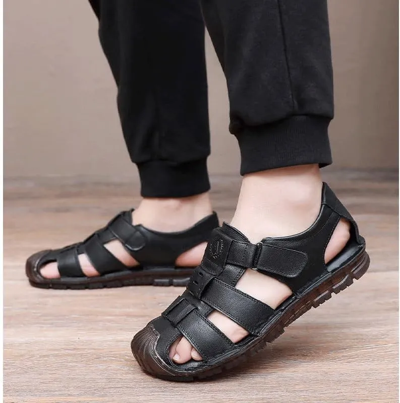 Men's Loafers Comfort Breathable Slip On Hollow Sandals Walking Shoes Summer Breathable Driving Shoes