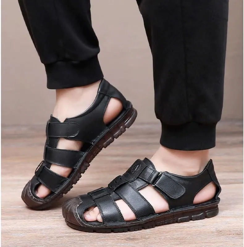 Men's Loafers Comfort Breathable Slip On Hollow Sandals Walking Shoes Summer Breathable Driving Shoes
