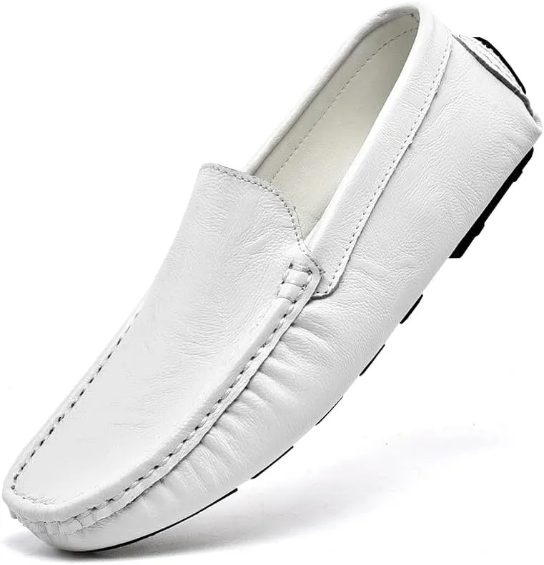 Men's Loafers Driving Penny Loafers Moccasins Shoes PU Leather Slip Resistant Flexible Flat Heel Party Wedding Slip-ons