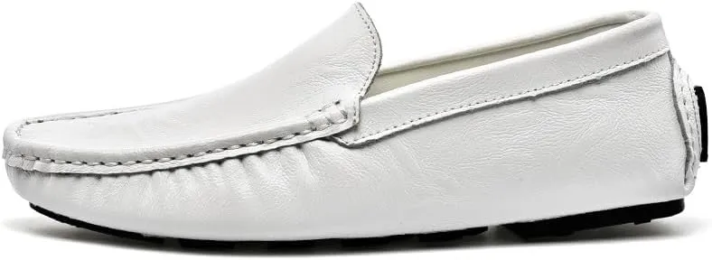 Men's Loafers Driving Penny Loafers Moccasins Shoes PU Leather Slip Resistant Flexible Flat Heel Party Wedding Slip-ons