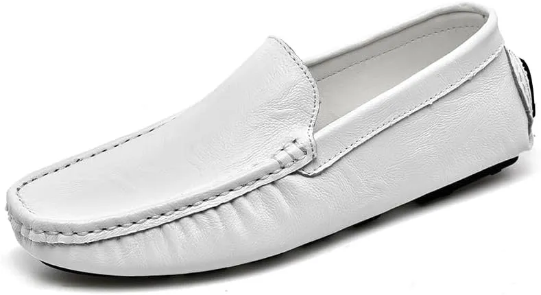 Men's Loafers Driving Penny Loafers Moccasins Shoes PU Leather Slip Resistant Flexible Flat Heel Party Wedding Slip-ons