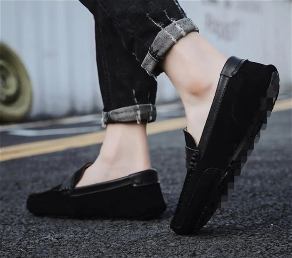 Mens Loafers Lightweight Round Toe Flexible Sole Party Shoes for Business Casual Office Work Slip On