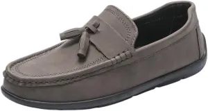 Men's Loafers Round Toe PU Leather Tassel Loafers, Flexible Anti-Slip Flat Heel, Lightweight Slip-On Shoes for Party and Casual Wear