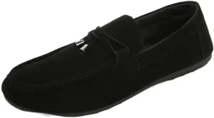 Mens Loafers Round Toe Smoking Loafers Tassel Simple Comfortable Flexible Anti-Slip Walking Classic Slip-ons