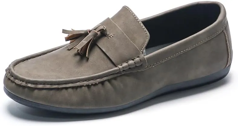 Mens Loafers Shoe PU Leather with Tassel Penny Loafers Comfortable Flat Heel Flexible Casual Outdoor Slip-ons