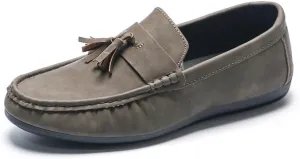 Mens Loafers Shoe PU Leather with Tassel Penny Loafers Comfortable Flat Heel Flexible Casual Outdoor Slip-ons