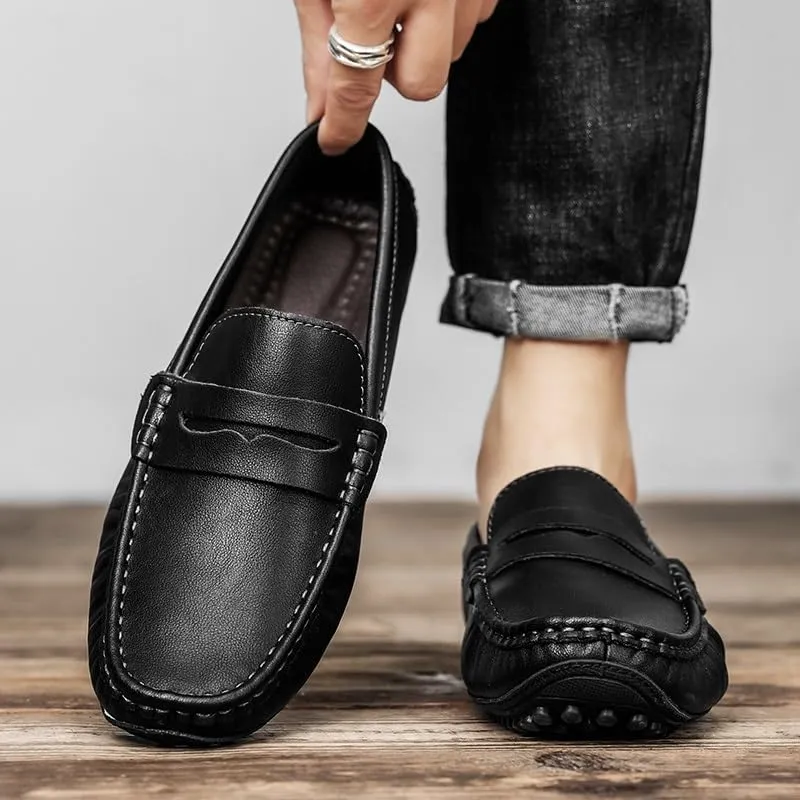 Men's Loafers Shoes PU Leather Penny Driving Loafers Slip Resistant Anti-Slip Flexible Outdoor Slip-on
