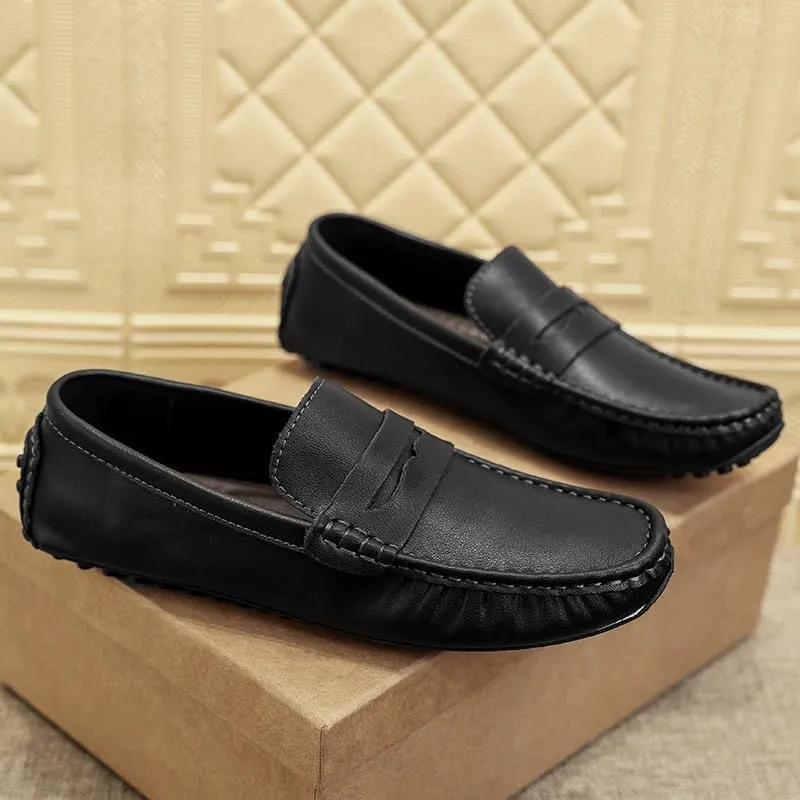 Men's Loafers Shoes PU Leather Penny Driving Loafers Slip Resistant Anti-Slip Flexible Outdoor Slip-on