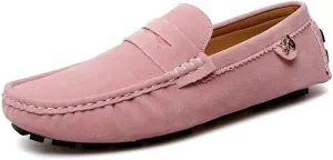 Men's Loafers Shoes Round Toe Suede Vamp Penny Driving Loafers Lightweight Comfortable Flexible Prom Party Slip-ons