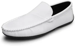 Men's Loafers Shoes Round Toe Vegan Leather Driving Loafers Lightweight Flexible Slip Resistant Outdoor Party Slip-on