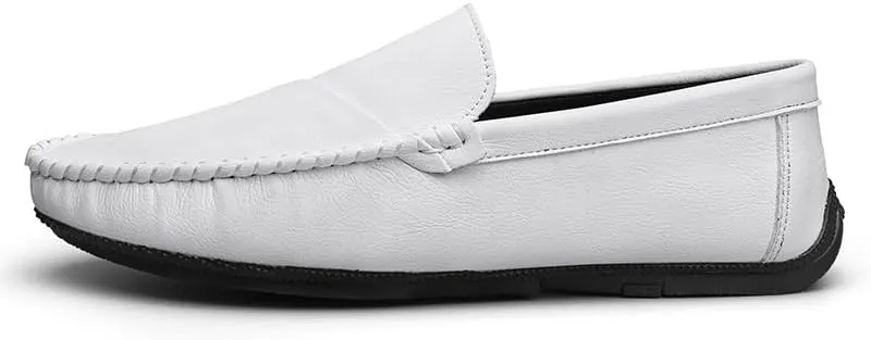 Men's Loafers Shoes Round Toe Vegan Leather Driving Loafers Lightweight Flexible Slip Resistant Outdoor Party Slip-on