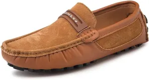 Men's Loafers Shoes Suede Vamp Penny Moccasins Driving Style Loafer Comfortable Flat Heel Flexible Fashion Casual Slip On