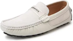 Men's Loafers Shoes Suede Vamp Penny Moccasins Driving Style Loafer Comfortable Flat Heel Flexible Fashion Casual Slip On