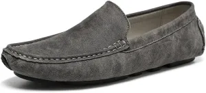 Mens Loafers Vegan Leather Driving Loafers Resistant Anti-Slip Flexible Casual Slip On