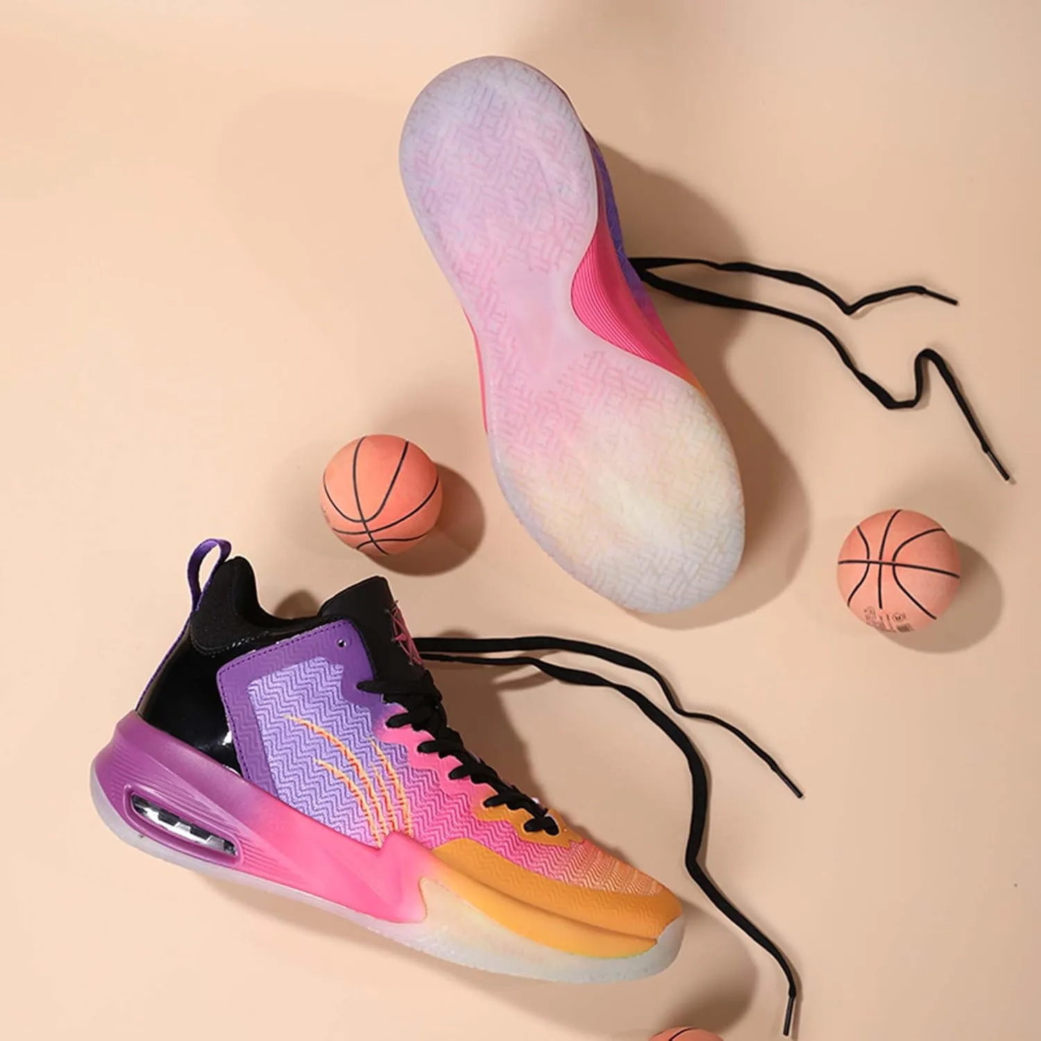 Men's Professional Basketball Shoes Indoor and Outdoor Non-Slip Cushioning Match Training Shoes Teenagers Breathable Running Shoes Women's Fashion Tennis Sneakers