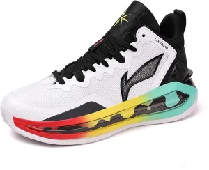 Men's Professional High Top Basketball Shoes Teenagers Fashion Sneakers Women's Indoor Non-Slip Cushioning Training Running Tennis Match Shoes