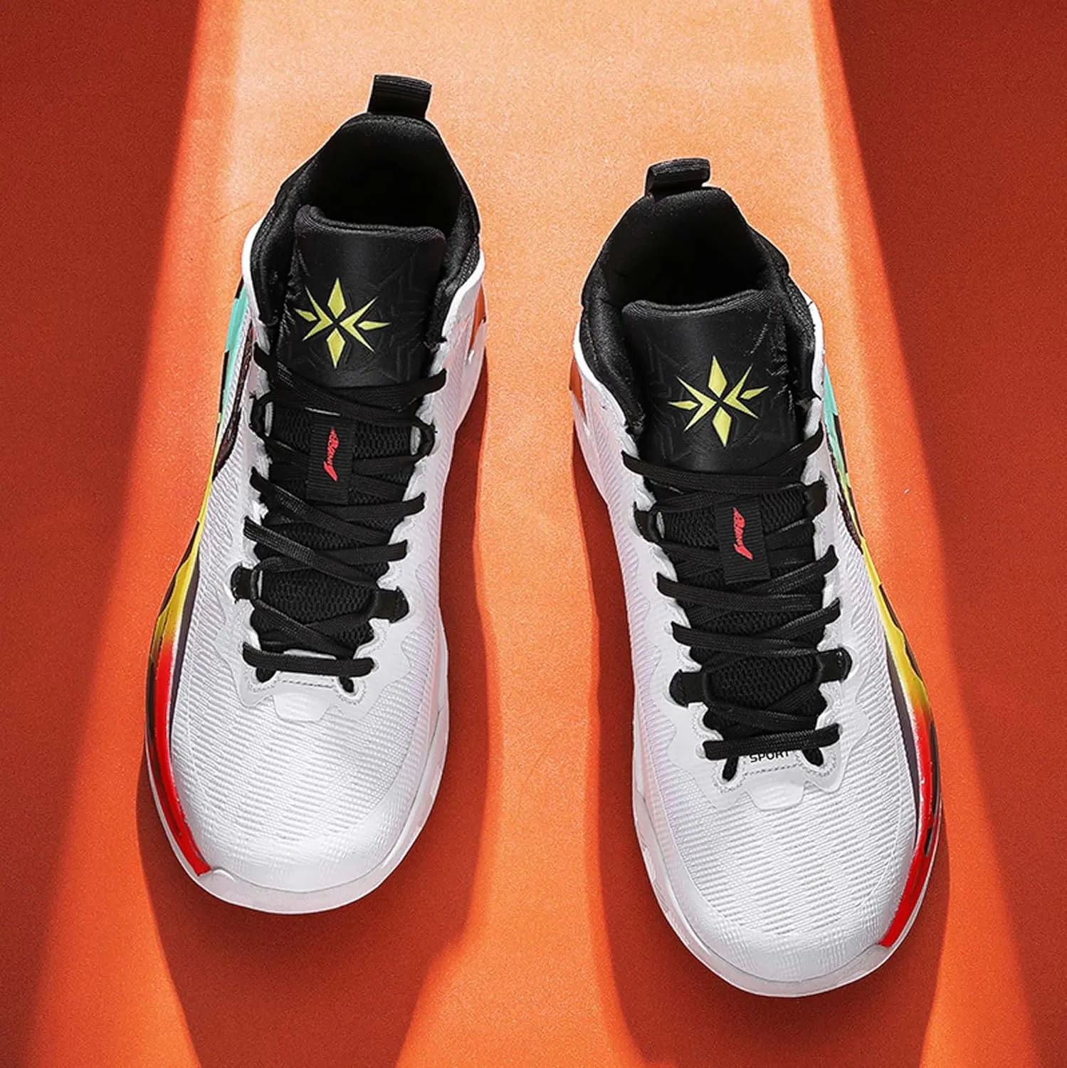 Men's Professional High Top Basketball Shoes Teenagers Fashion Sneakers Women's Indoor Non-Slip Cushioning Training Running Tennis Match Shoes