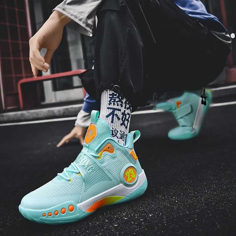 Men's Shoes Fashion Sneakers Breathable Running Shoes Mens Arch Support Basketball Shoes Non Slip