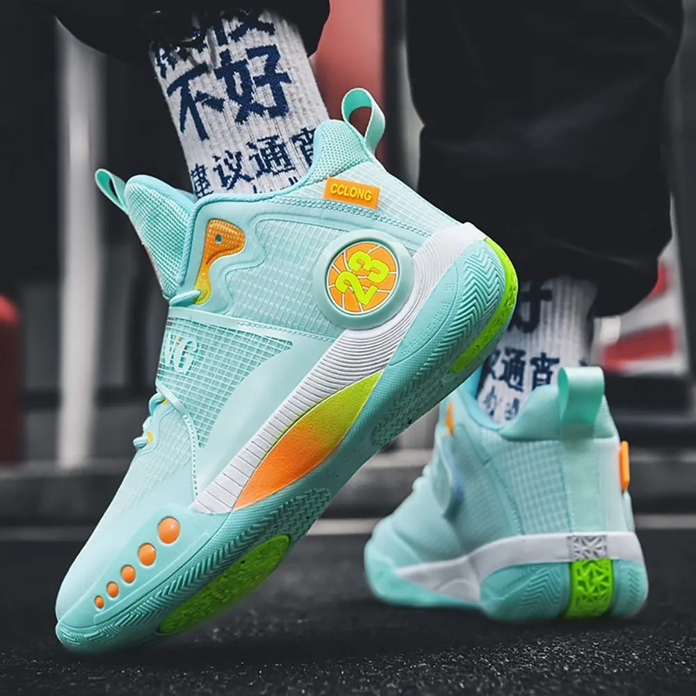 Men's Shoes Fashion Sneakers Breathable Running Shoes Mens Arch Support Basketball Shoes Non Slip