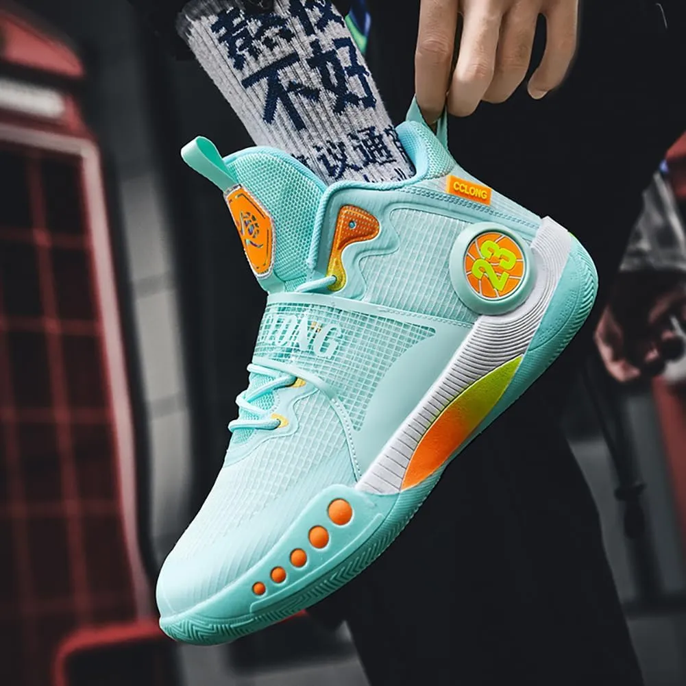 Men's Shoes Fashion Sneakers Breathable Running Shoes Mens Arch Support Basketball Shoes Non Slip