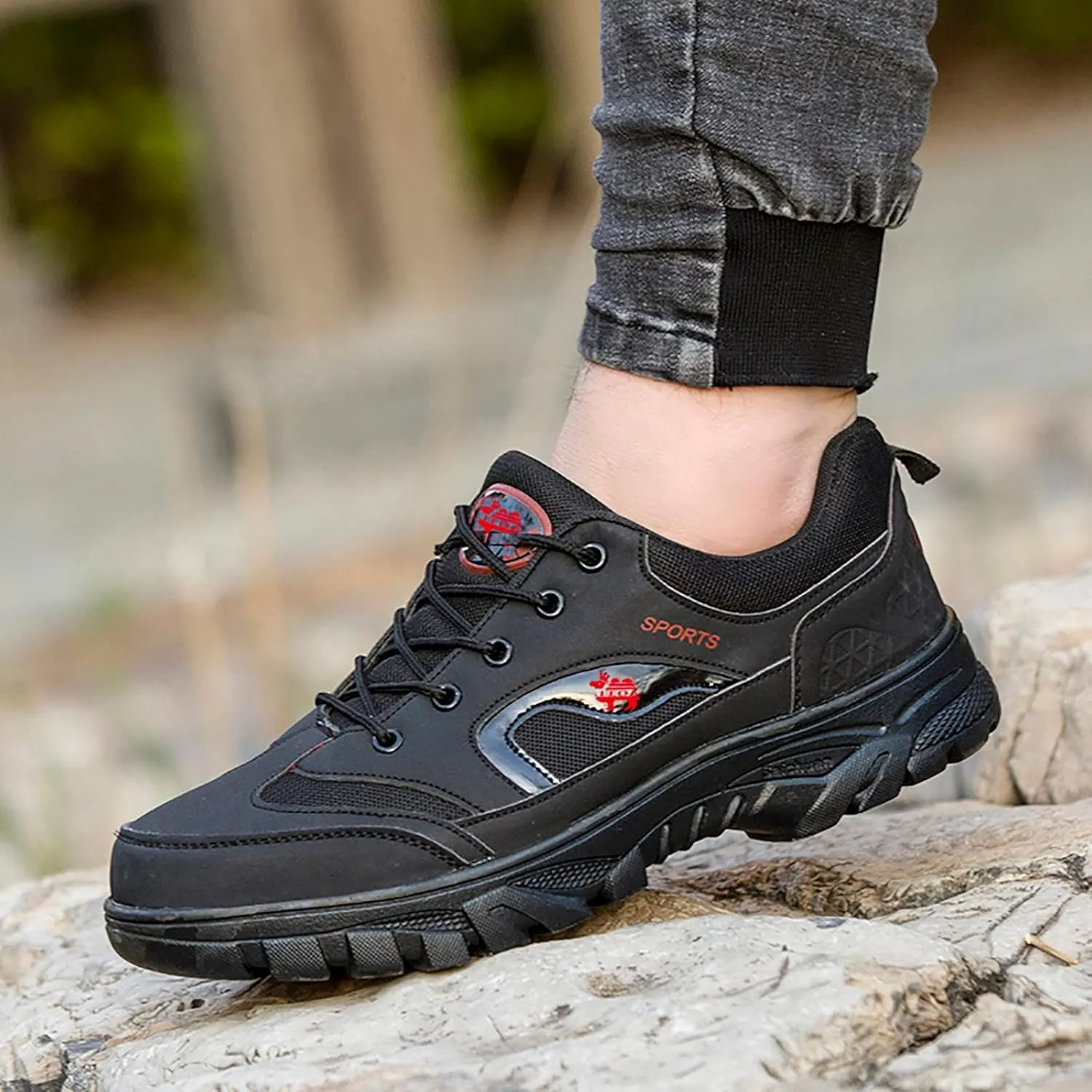 Mens Slip On Walking Shoes for Men Fashion Casual Shoes Loafers Breathable Hiking