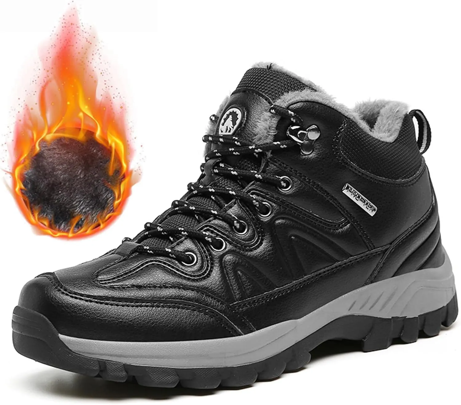 Men's Slip Shoes Men Winter Sneakers Outdoor Shoes Padded Warm Cotton Lightweight Hiking Large Size Hiking