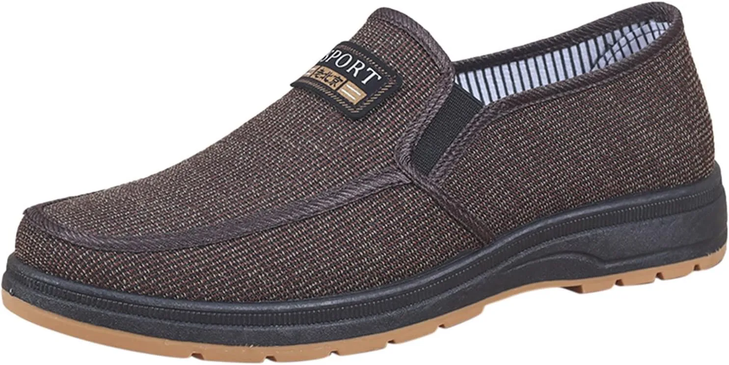 Men's Sneakers Fashion All Season Men Casual Shoes Flat Non Slip Lightweight Cloth Upper Spring Color Comfortable Slip