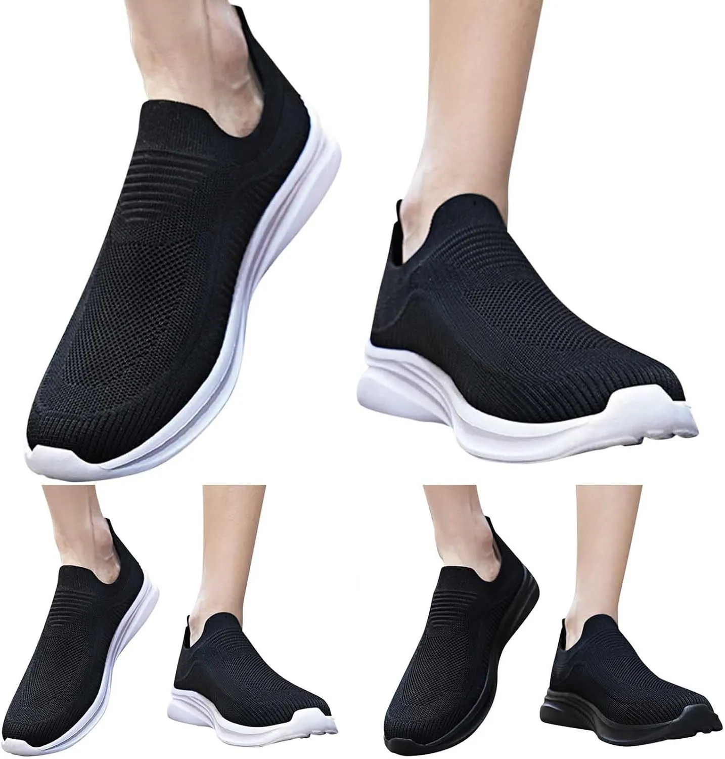 Men's Sport Breathable Mesh Shoes Casual Sneaker Mesh Breathable Walking Shoe Hook and Loop Orthopedic Sneakers
