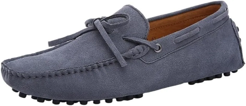 Men's Suede Vamp Loafers Shoes Driving Loafers Solid Colors Breathable Slip Resistant Flexible Party Slip-on