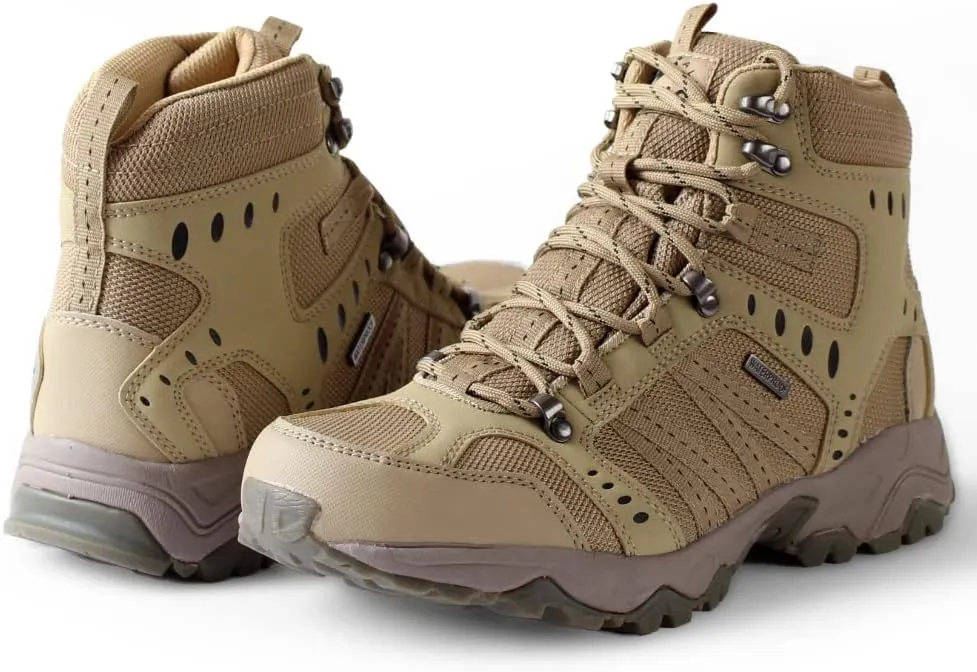 Men's Tactical Boots Waterproof Lightweight Hiking Boots Work Boots Breathable Desert Boots