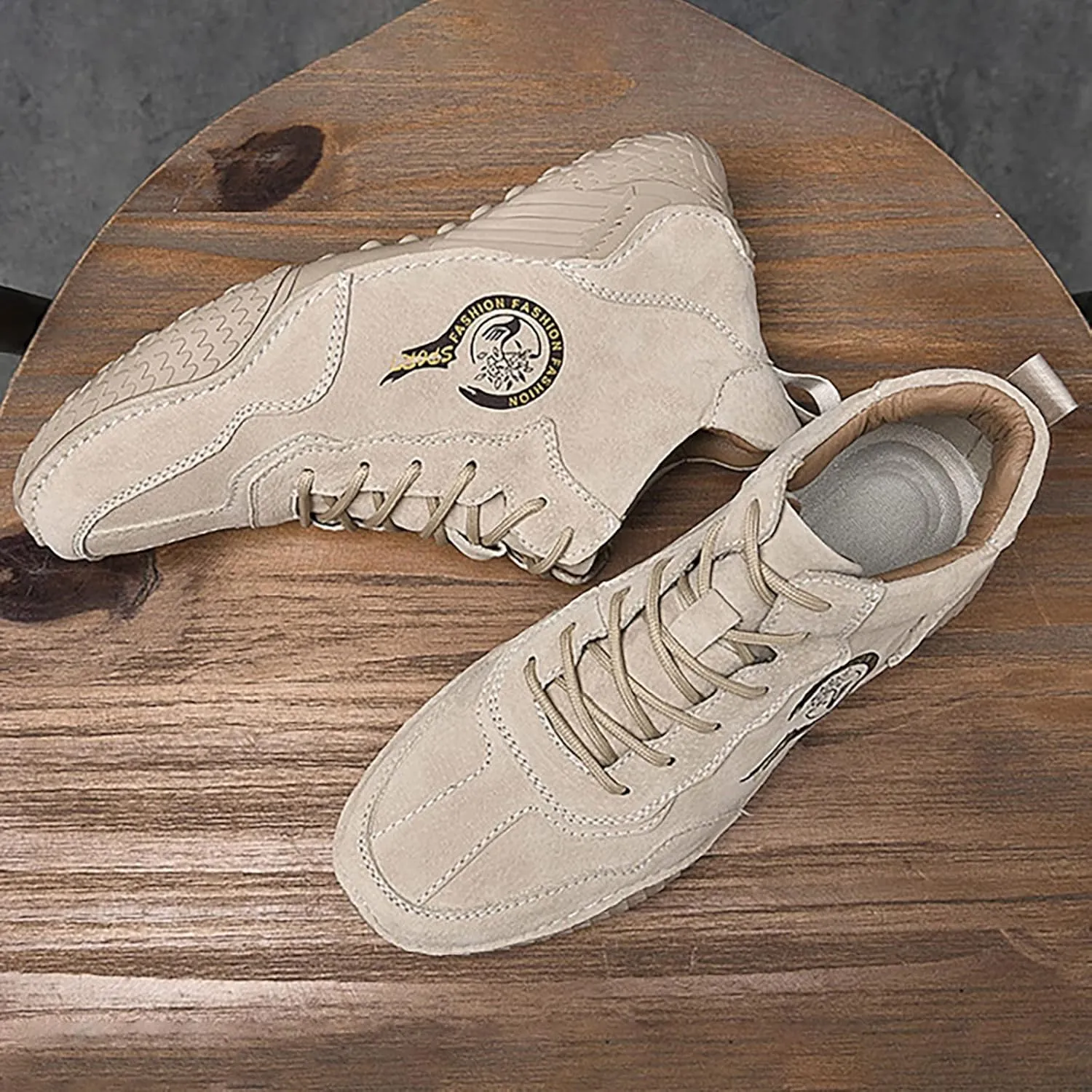 Mens Tennis Shoes Brown Sneakers Men's Casual Sneakers Mesh Breathable Walking Shoes Arch Support Shoes for Men