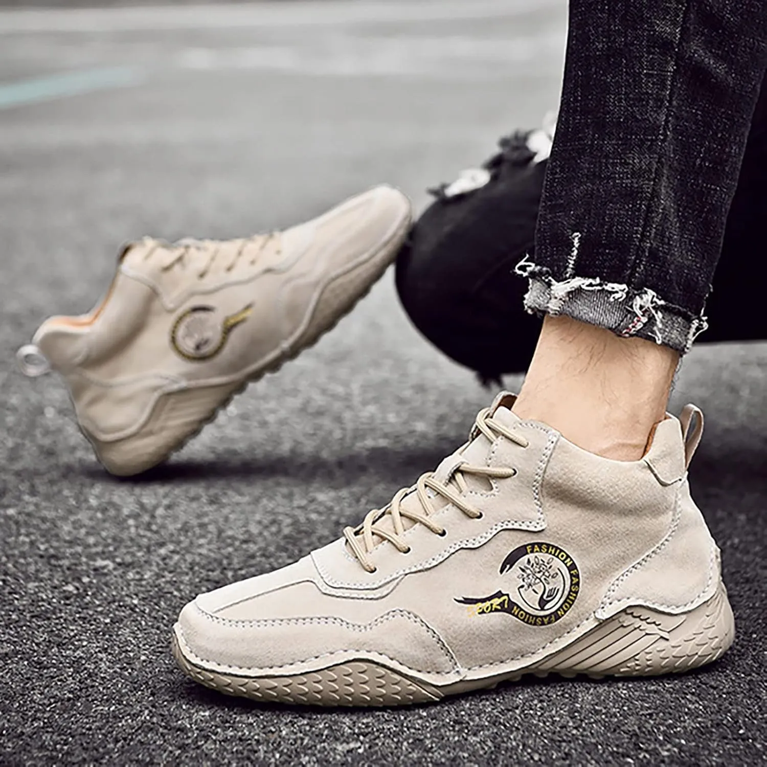 Mens Tennis Shoes Brown Sneakers Men's Casual Sneakers Mesh Breathable Walking Shoes Arch Support Shoes for Men
