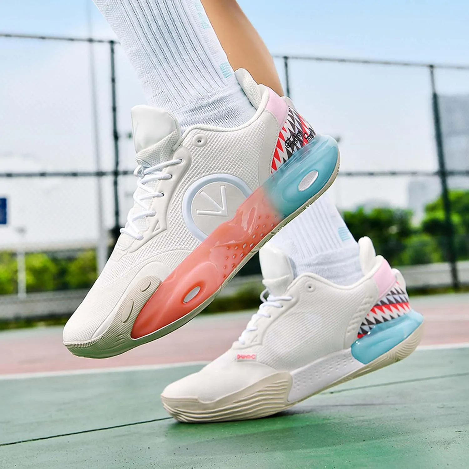 Mens Womens Basketball Shoes Lightweight Wear Resistant Comfortable Breathable Sneakers