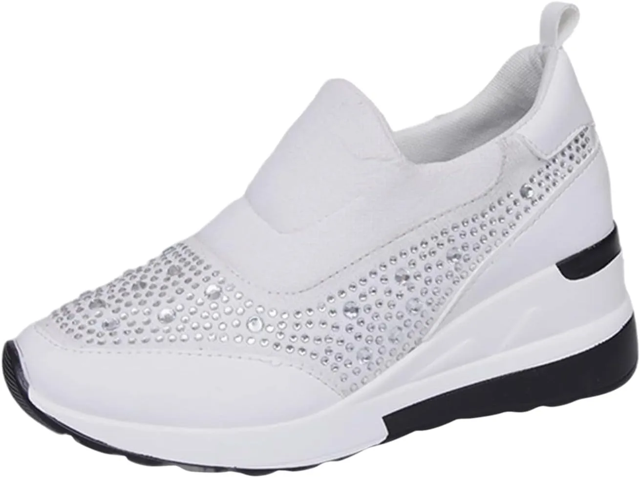 Mules for Women Flats White Sneakers Men Flats Shoes Women Dressy Comfortable Round Toe Flats Comfortable Loafers for Women 2024 Platform Sneakers for Women Black